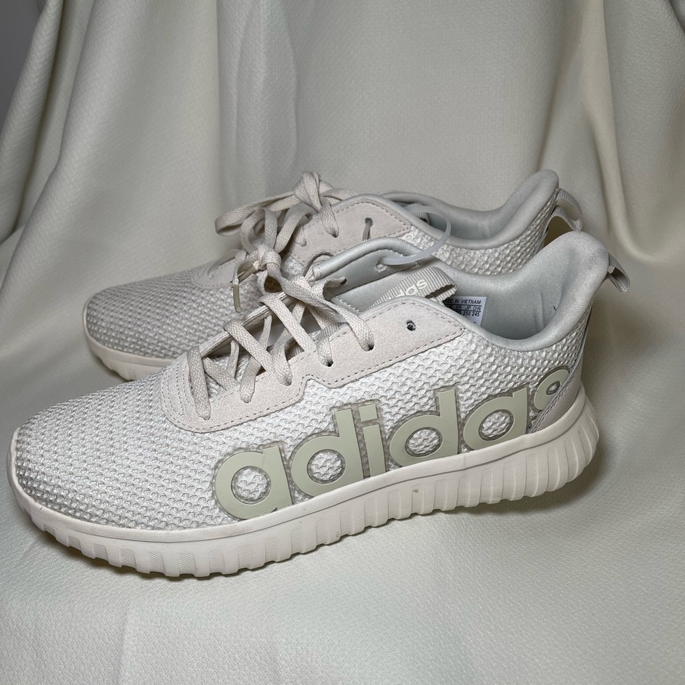 NWT Adidas Women’s Off-White Beige Mesh Athletic Shoe Sneakers Size 8 - Picture 3 of 15